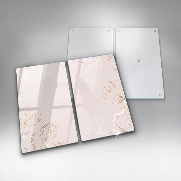 Herdabdeckung Blumenumrisse