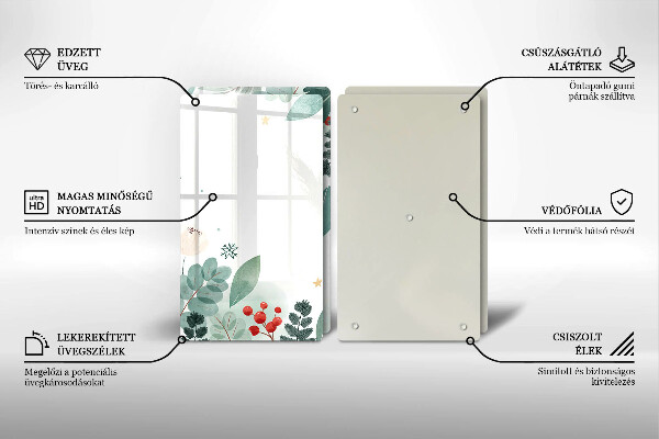 Herdabdeckung Aquarellblätter