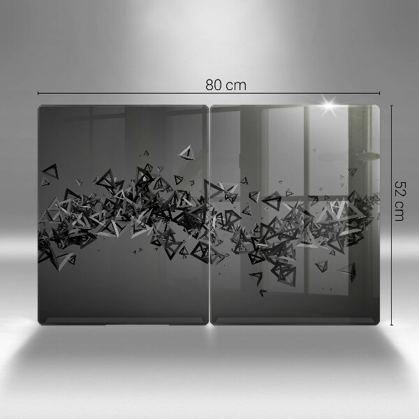 Herdabdeckung Abstrakte 3D-Formen