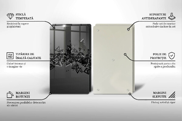 Herdabdeckung Abstrakte 3D-Formen