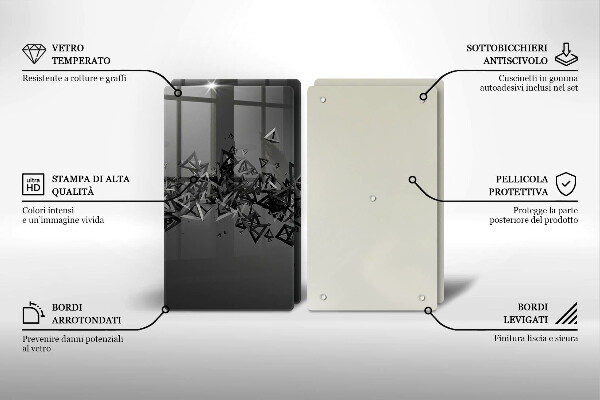 Herdabdeckung Abstrakte 3D-Formen