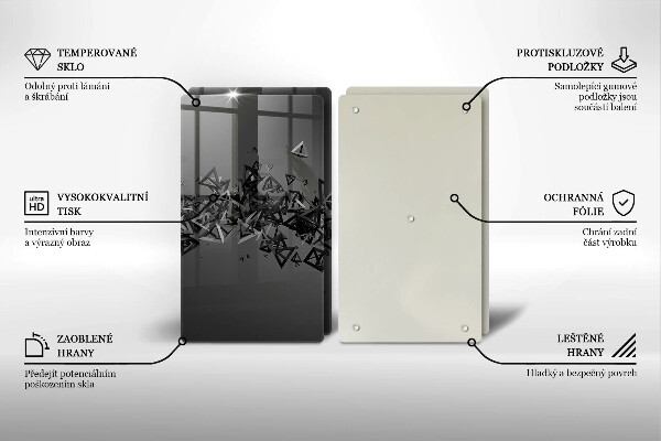 Herdabdeckung Abstrakte 3D-Formen