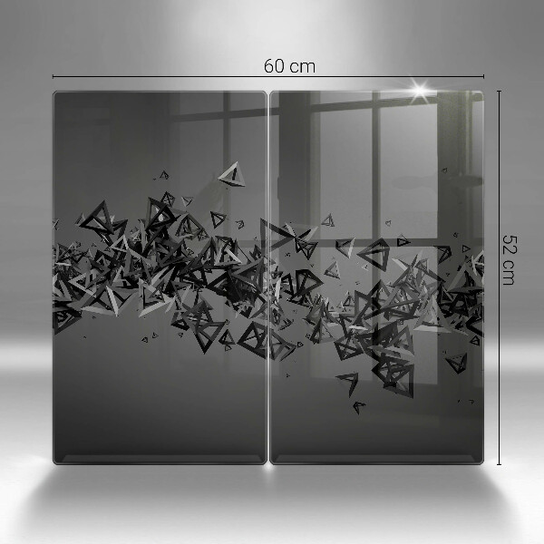 Herdabdeckung Abstrakte 3D-Formen