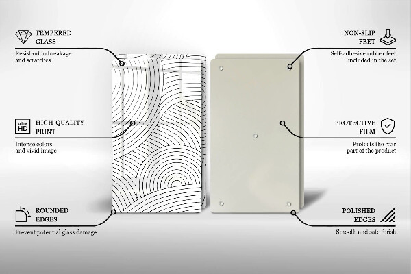 Herdabdeckung Abstraktion schwarzer Linien