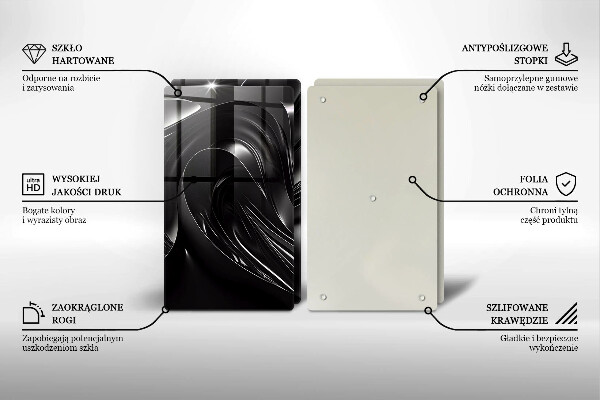 Herdabdeckplatte glas Abstrakte schwarze Masse
