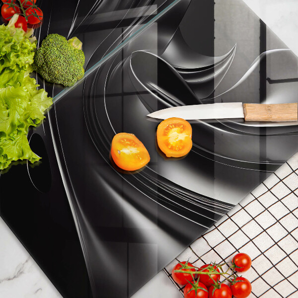 Herdabdeckplatte glas Abstrakte schwarze Masse