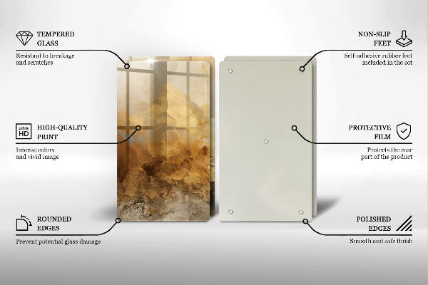 Herdabdeckplatte glas Reichhaltige Textur