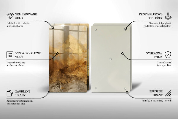 Herdabdeckplatte glas Reichhaltige Textur