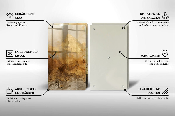 Herdabdeckplatte glas Reichhaltige Textur