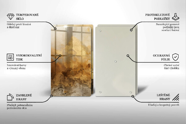 Herdabdeckplatte glas Reichhaltige Textur