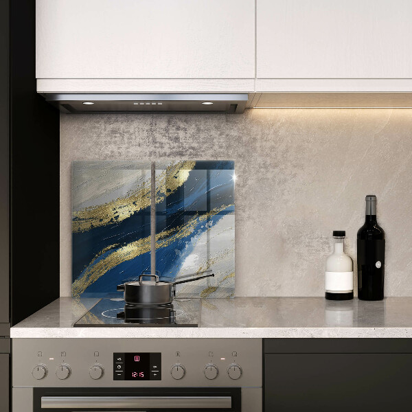 Herdabdeckplatte glas Textur mit Gold