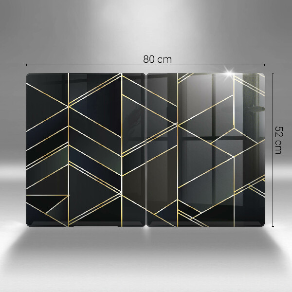 Herdabdeckplatte glas Abstrakte Dreiecke