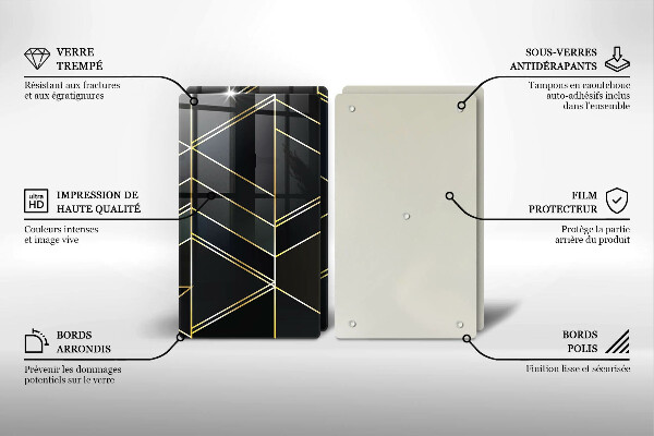 Herdabdeckplatte glas Abstrakte Dreiecke