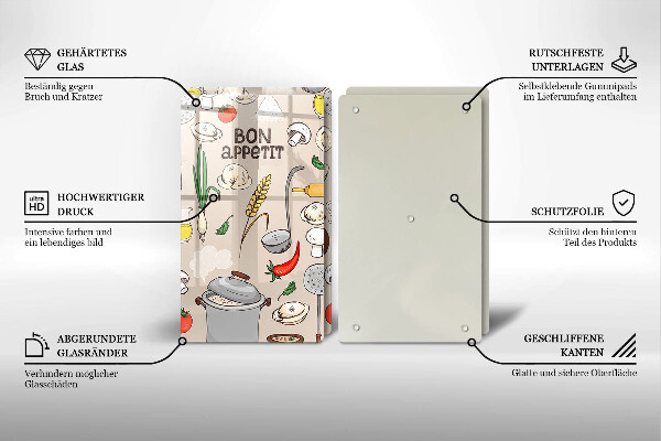 Herdabdeckplatte glas Küchenillustration