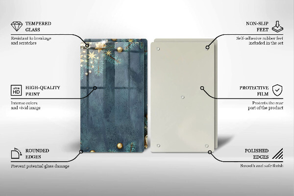 Herdabdeckplatte glas Weihnachtsdekorationen