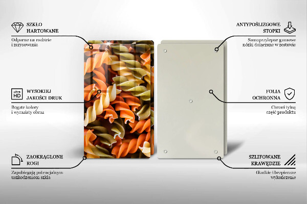 Herdabdeckplatte glas Fusilli