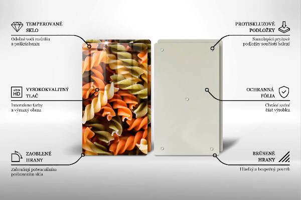 Herdabdeckplatte glas Fusilli