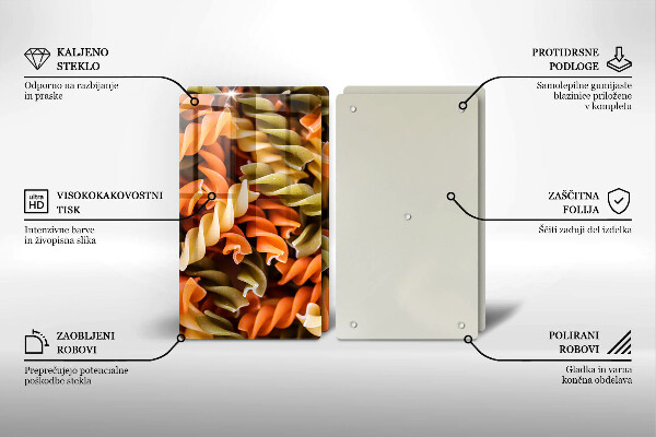 Herdabdeckplatte glas Fusilli