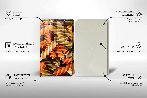 Herdabdeckplatte glas Fusilli