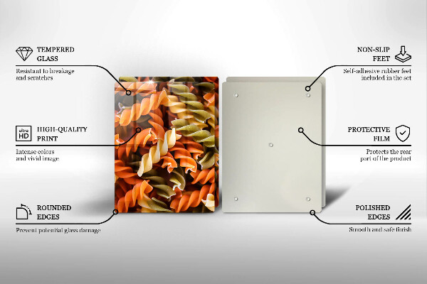 Herdabdeckplatte glas Fusilli