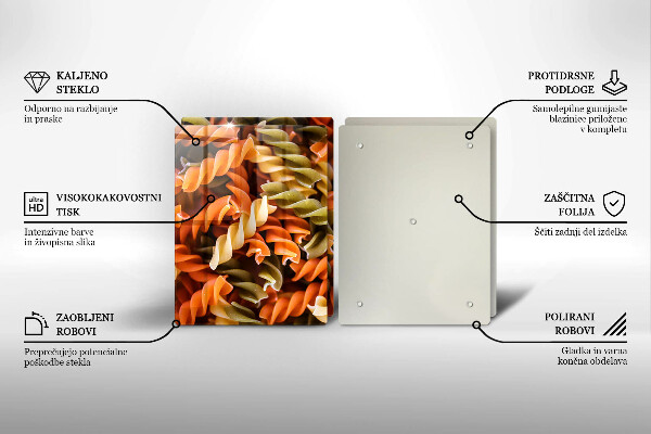 Herdabdeckplatte glas Fusilli