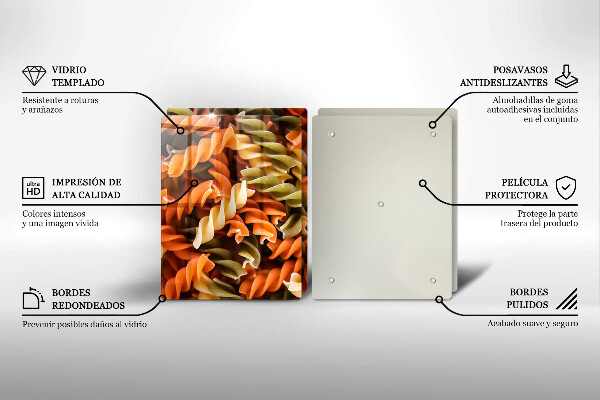 Herdabdeckplatte glas Fusilli