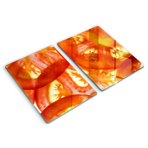 Herdabdeckplatte glas Eine Scheibe rote Tomate