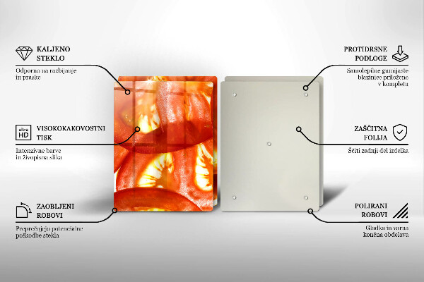 Herdabdeckplatte glas Eine Scheibe rote Tomate