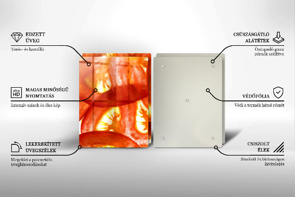 Herdabdeckplatte glas Eine Scheibe rote Tomate