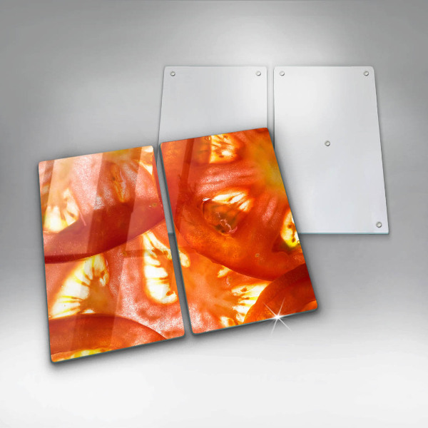 Herdabdeckplatte glas Eine Scheibe rote Tomate