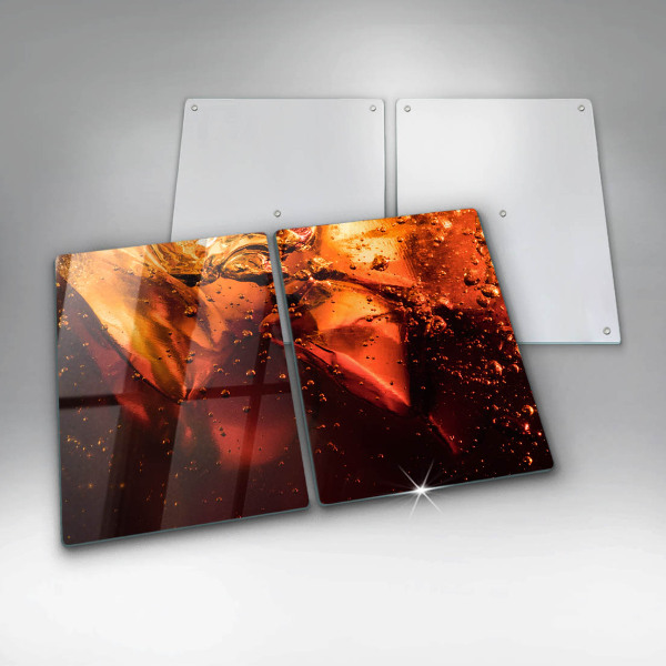 Herdabdeckplatte glas Cola-Getränk mit Eis