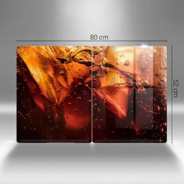 Herdabdeckplatte glas Cola-Getränk mit Eis