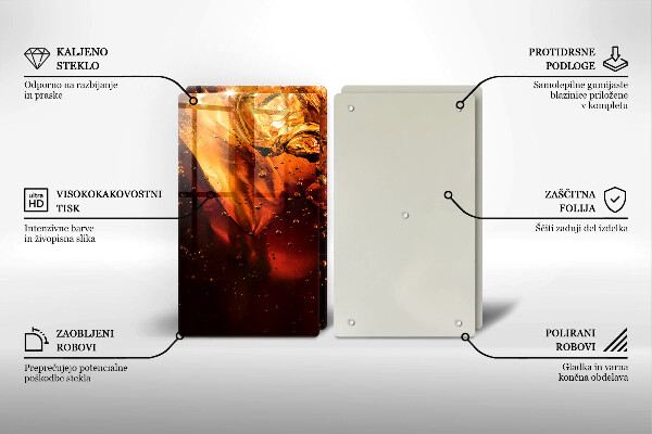 Herdabdeckplatte glas Cola-Getränk mit Eis