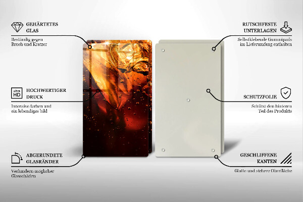 Herdabdeckplatte glas Cola-Getränk mit Eis