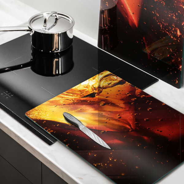 Herdabdeckplatte glas Cola-Getränk mit Eis