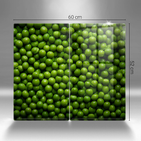 Herdabdeckplatte glas grüne Bohne