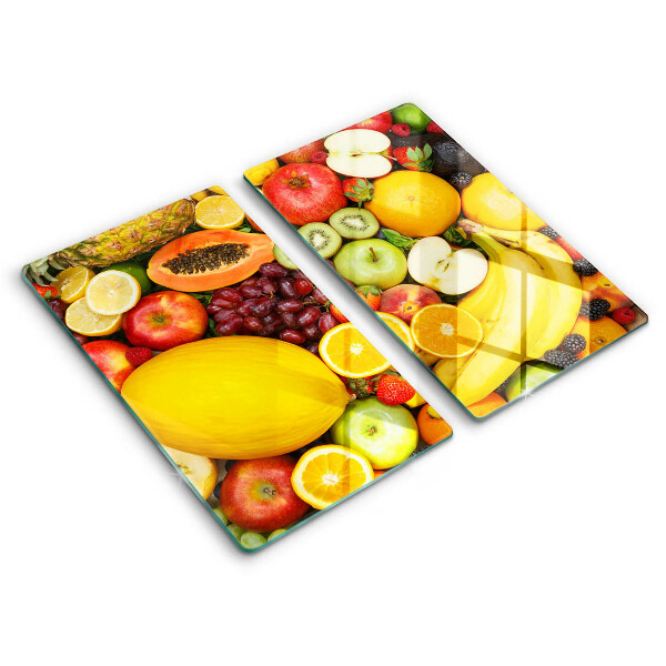 Herdabdeckplatte glas Obstsammlung