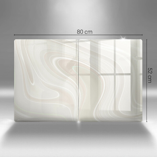 Herdabdeckplatte glas Cremige Textur