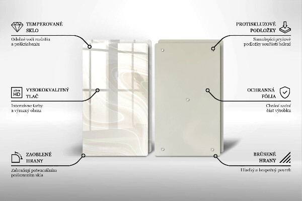 Herdabdeckplatte glas Cremige Textur
