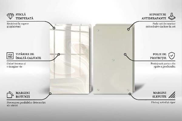 Herdabdeckplatte glas Cremige Textur