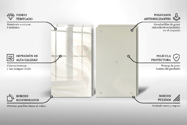 Herdabdeckplatte glas Cremige Textur
