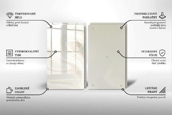 Herdabdeckplatte glas Cremige Textur