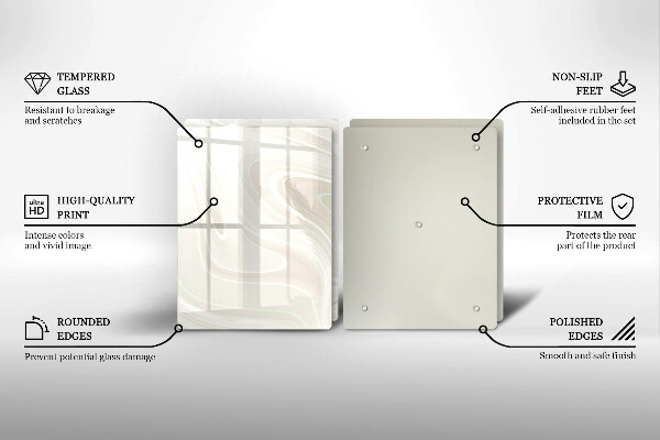 Herdabdeckplatte glas Cremige Textur
