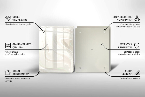 Herdabdeckplatte glas Cremige Textur