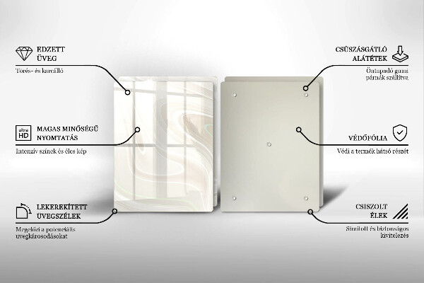 Herdabdeckplatte glas Cremige Textur