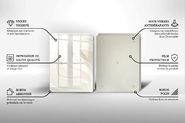 Herdabdeckplatte glas Cremige Textur