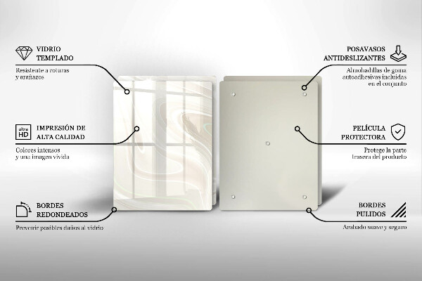 Herdabdeckplatte glas Cremige Textur