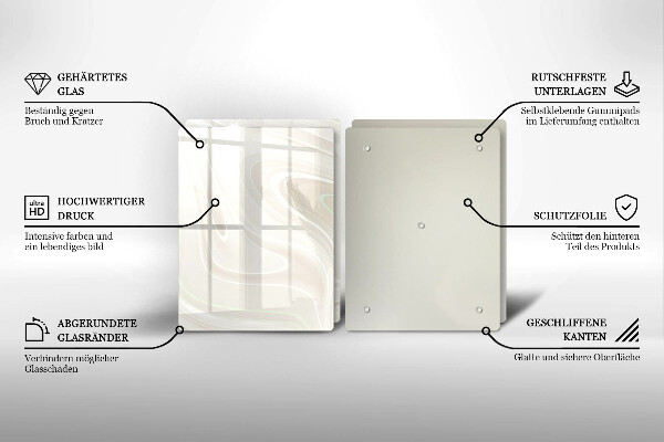 Herdabdeckplatte glas Cremige Textur