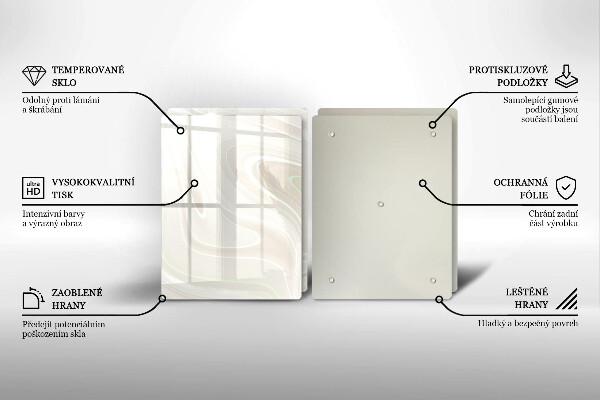Herdabdeckplatte glas Cremige Textur