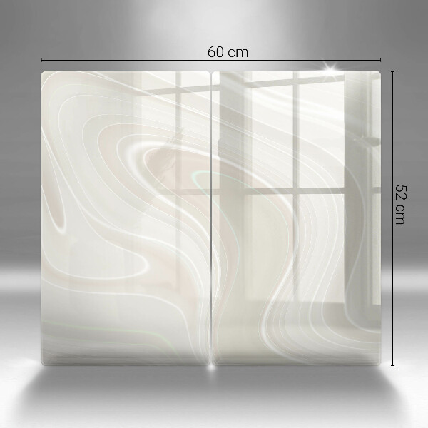 Herdabdeckplatte glas Cremige Textur